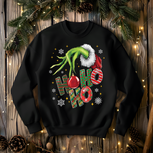 HoHoHo hotsell Embroidered Corded Pullover, Christmas Themed Ribbed Sweatshirt, Holiday Sweatshirt, Customizable Colors