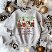 "Cup of F*offee" Holiday Sweatshirt**