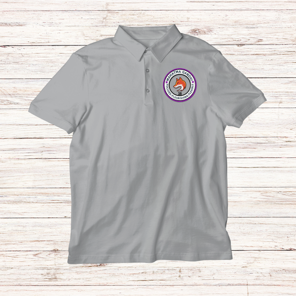 FLOURISHING FOX ADULT GREY POLO SHIRT